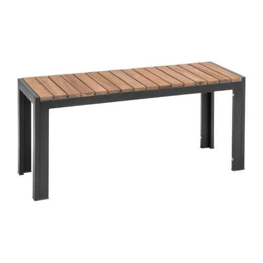 Distinqt Outdoor exclusive Steel and Acacia Benches 1000mm (Pack of 2)