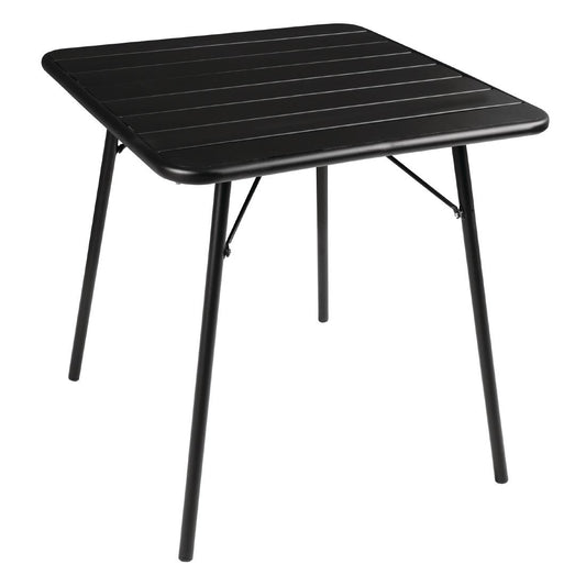 Distinqt Outdoor exclusive Square Slatted Steel Table 700mm