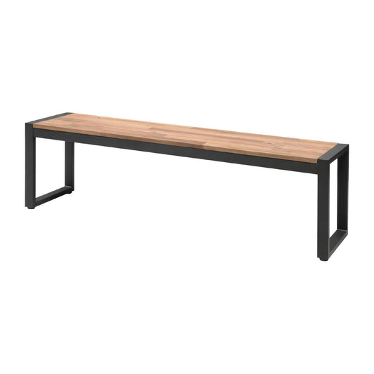 Distinqt Outdoor Exclusive Acacia Wood and Steel Industrial Benches 1600mm (Pack of 2)